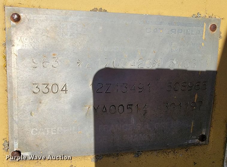 image for item JE9171 Caterpillar 963  track loader