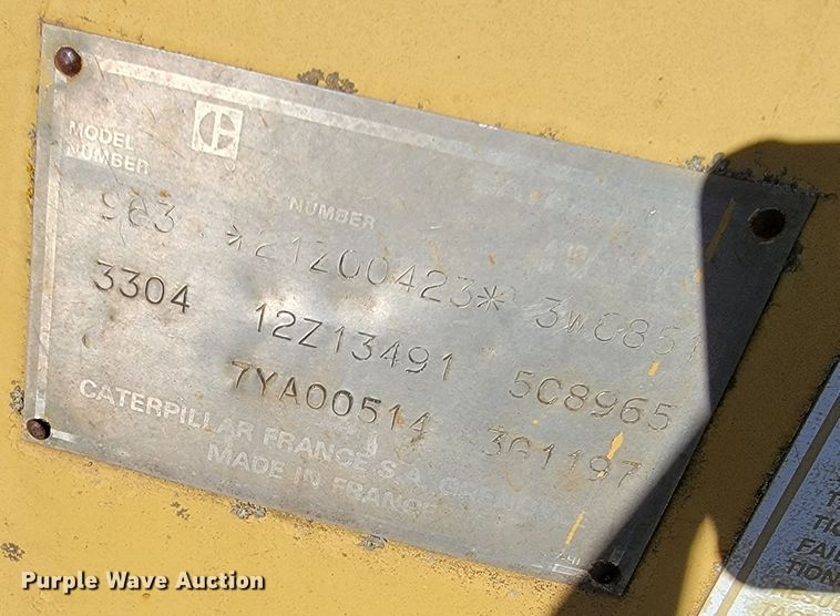 image for item JE9171 Caterpillar 963  track loader