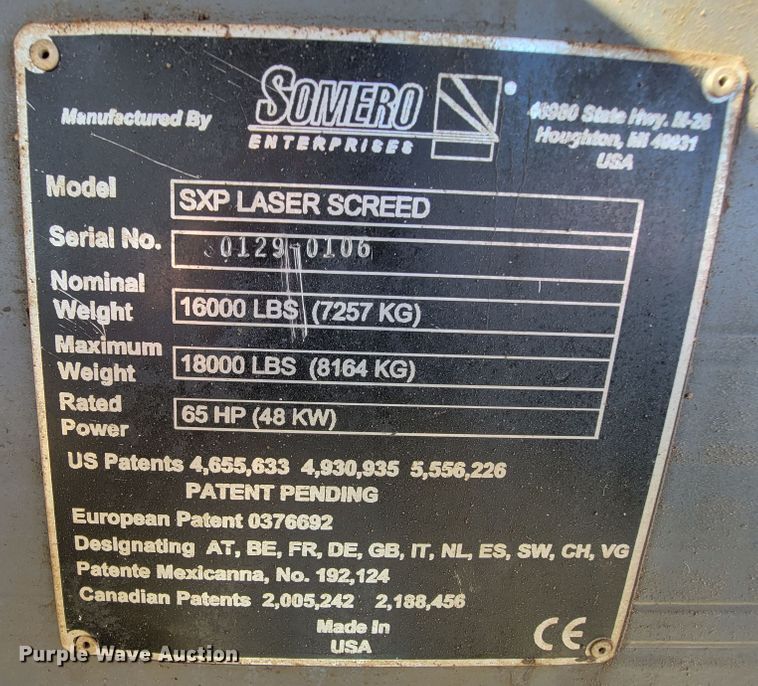 image for item JE9174 2006 Somero SXP  laser screed