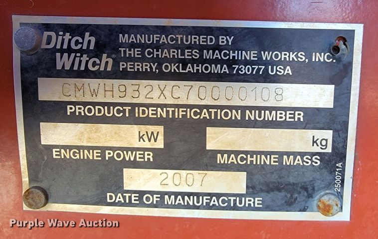 image for item JE9179 2007 Ditch Witch HT115  cable plow