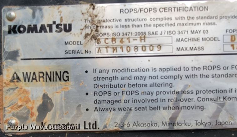 image for item JE9302 2011 Komatsu D51PX-22  dozer