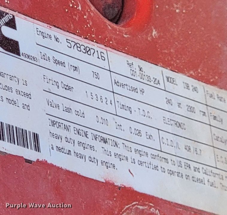 image for item JE9310 2009 Freightliner Business Class M2 106  crane truck