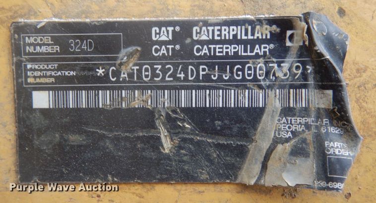 image for item JI9273 2008 Caterpillar 324D  excavator