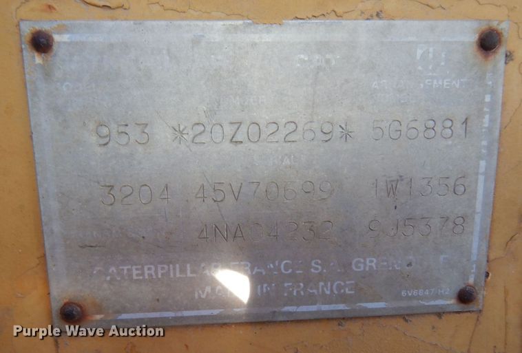 image for item JI9298 1988 Caterpillar 953  track loader