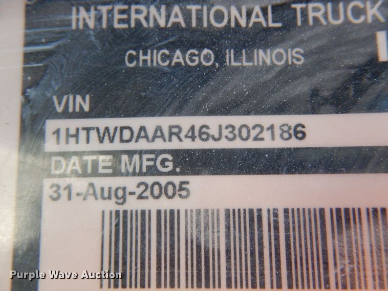 image for item JI9318 2006 International 7400  dump truck