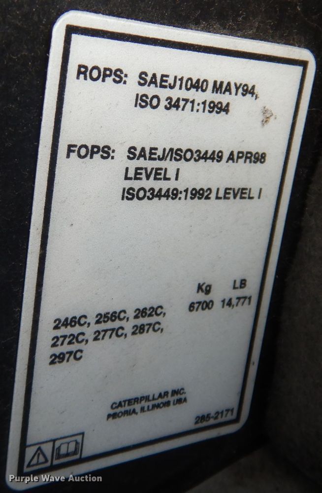 image for item JZ9786 2012 Caterpillar 272D XHP  skid steer loader