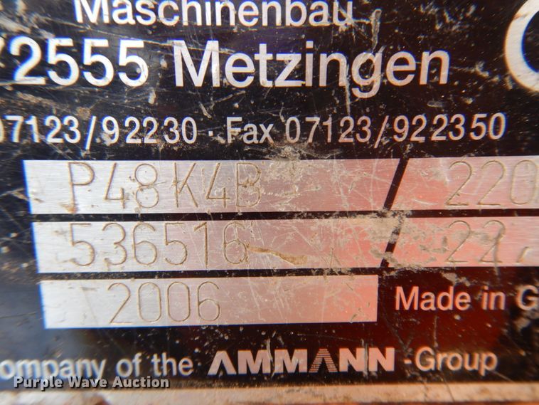 image for item JZ9818 2006 Rammax P48K4B  single drum vibratory roller