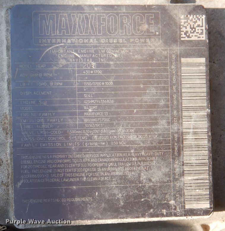 image for item KA9492 2012 International ProStar 113  flatbed truck