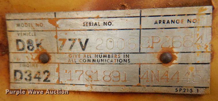 image for item KO9548 1975 Caterpillar D8K  dozer