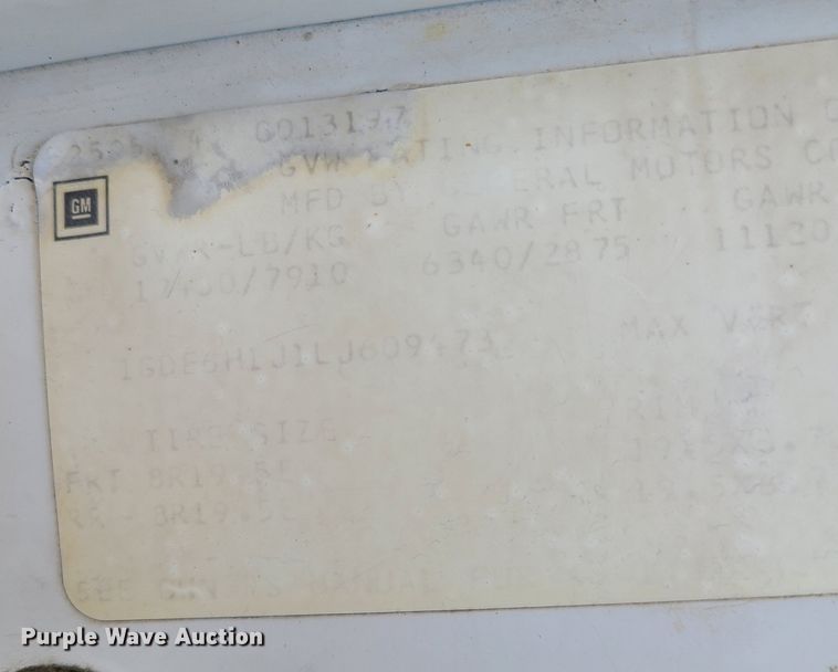 image for item KO9793 1990 GMC Top Kick C7000  utility / service truck