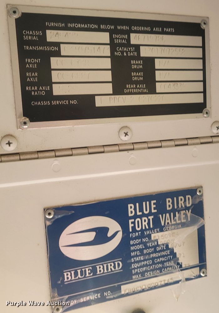 image for item BY9476 2008 Blue Bird Vision  school bus