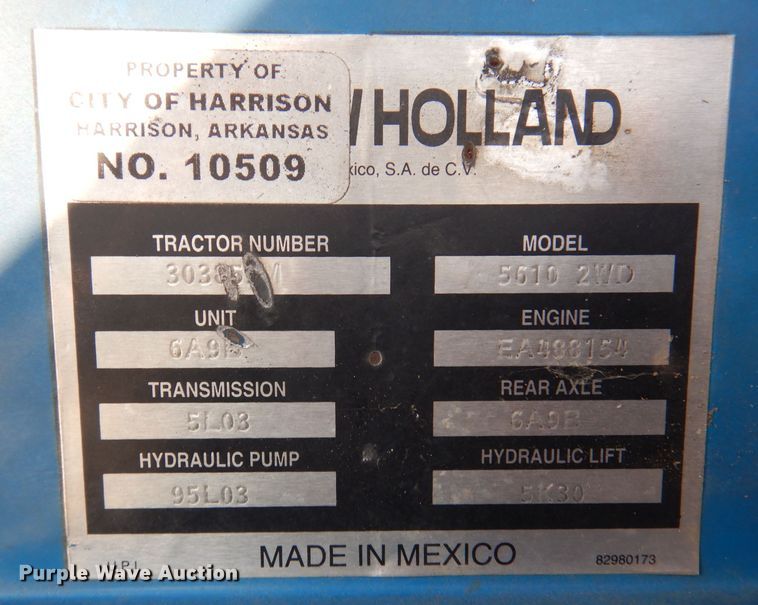 image for item DJ3777 New Holland 5610  tractor