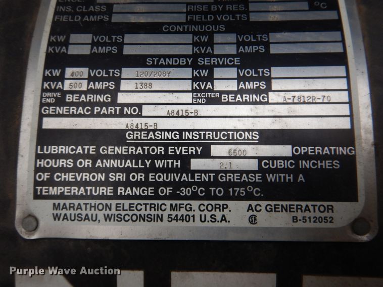 image for item DK1447 Generac SD400  generator