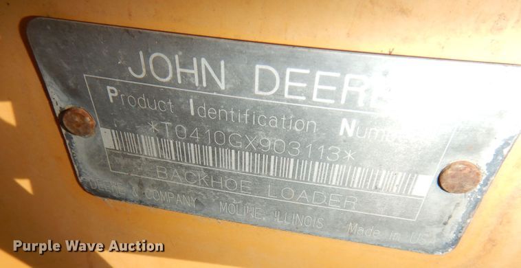 image for item DK3179 2002 John Deere 410G  backhoe