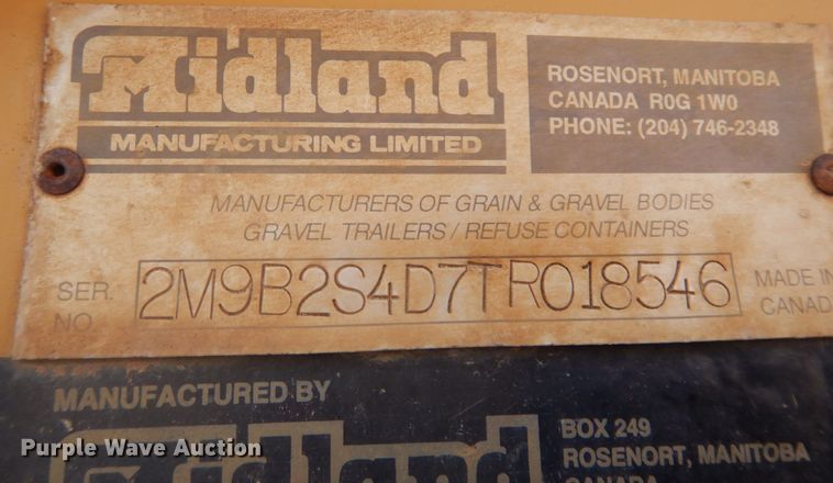 image for item DM5326 1996 Midland  bottom dump trailer