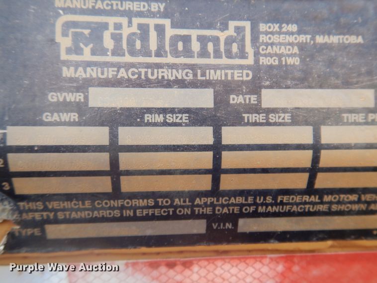 image for item DM5326 1996 Midland  bottom dump trailer