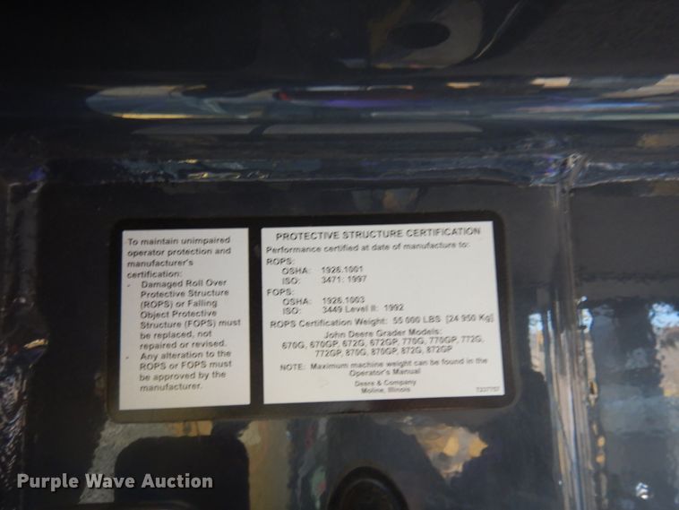 image for item DM5328 2014 John Deere 772GP  motor grader