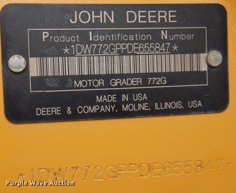 image for item DM5328 2014 John Deere 772GP  motor grader