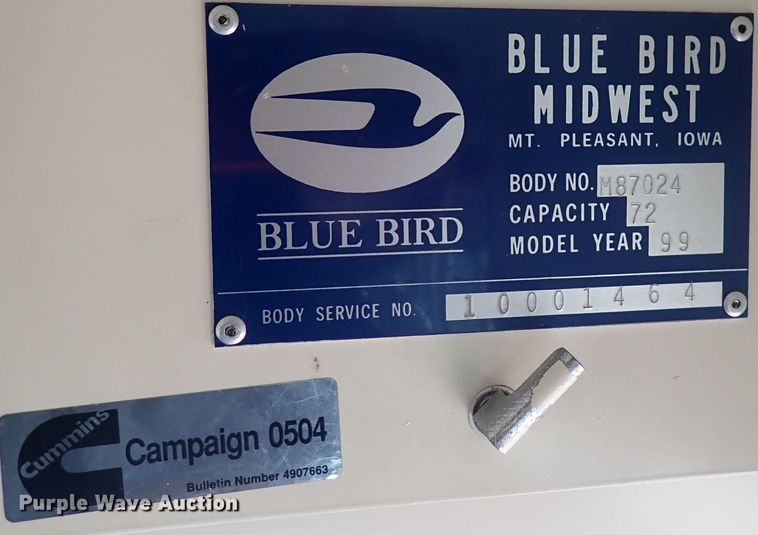 image for item DN2384 1999 Blue Bird TC2000  school bus