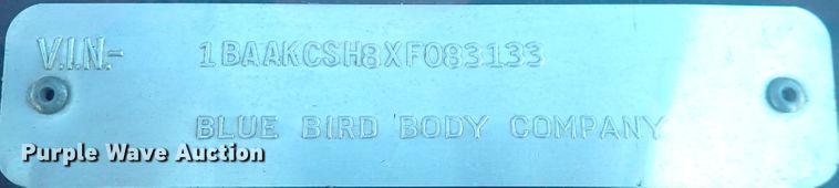 image for item DN2384 1999 Blue Bird TC2000  school bus