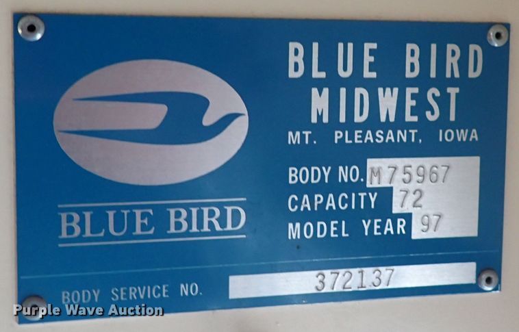 image for item DN2385 1997 Blue Bird TC2000  school bus