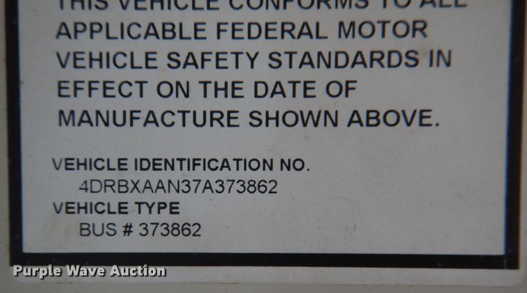 image for item DN5412 2007 International NE300  coach bus