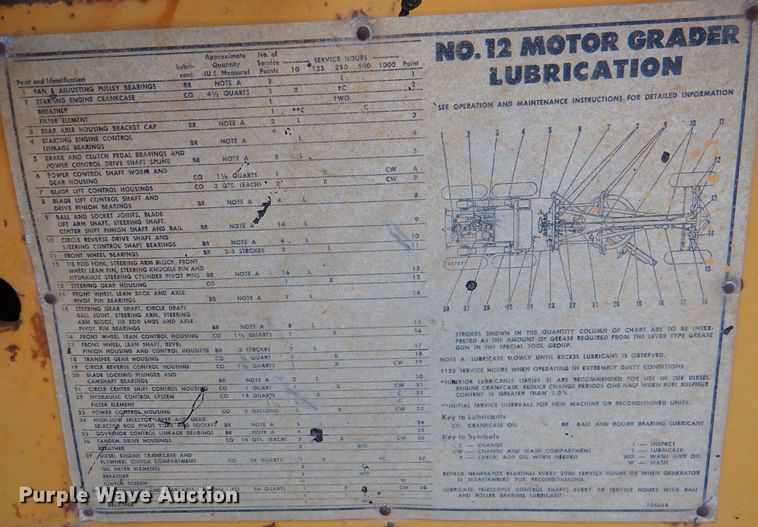 image for item DN5418 1964 Caterpillar 12E  rigid frame motor grader