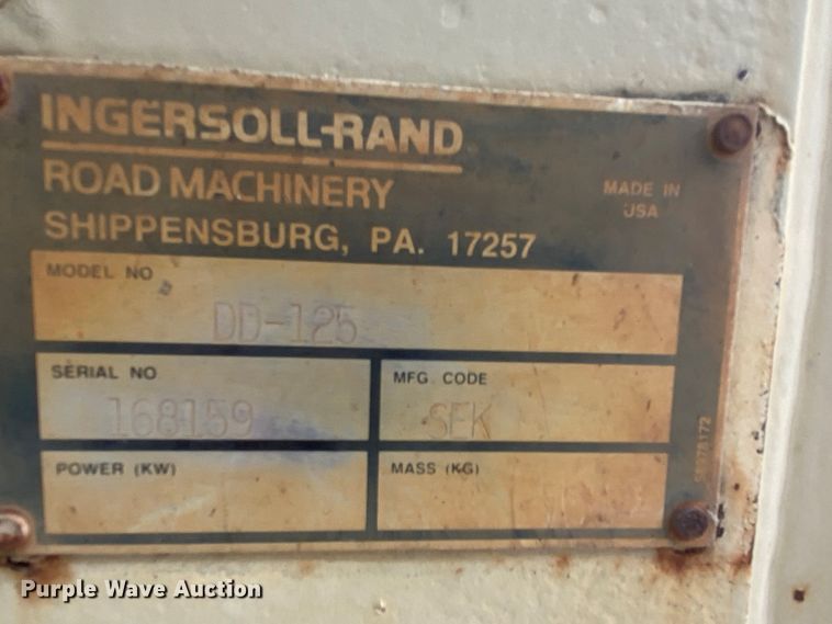 image for item DN6625 Ingersoll Rand DD-125  double drum vibratory roller