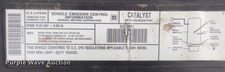 image for item ID9185 2001 Chevrolet Tahoe  SUV