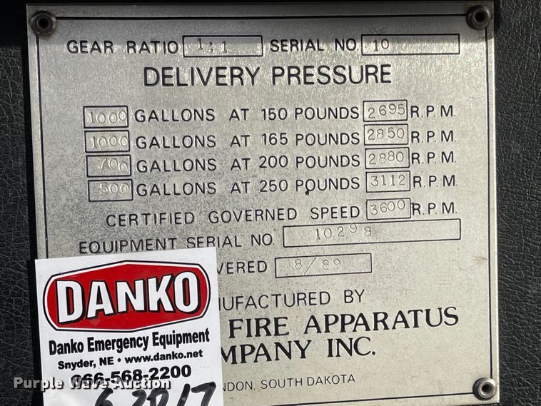 image for item IJ9508 1989 GMC C7000  pumper fire truck