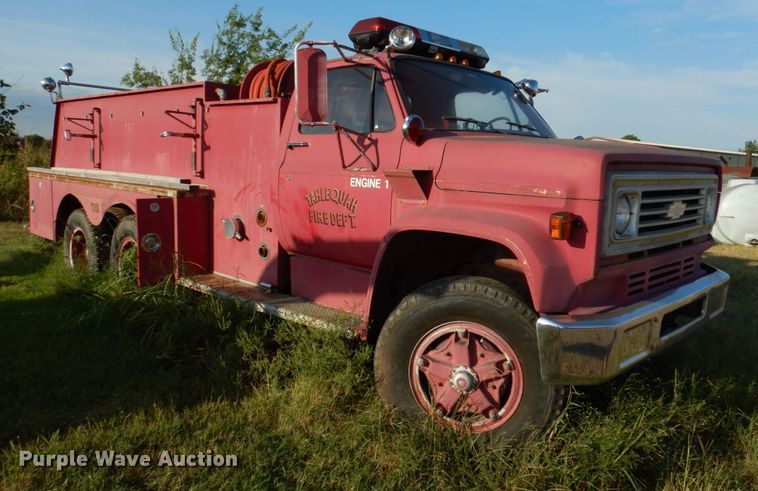 image for item IR9111 1975 Chevrolet C65  pumper fire truck
