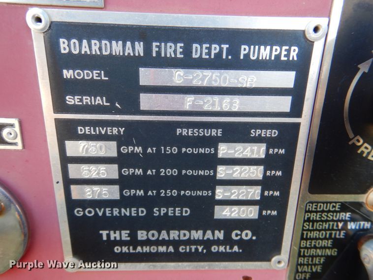 image for item IR9111 1975 Chevrolet C65  pumper fire truck