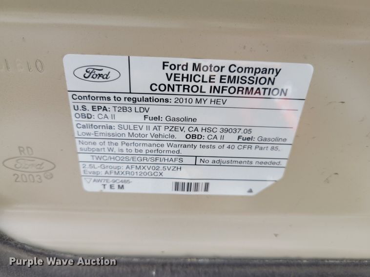 image for item IV9719 2010 Ford Fusion