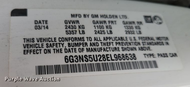 image for item IV9722 2014 Chevrolet Caprice Police