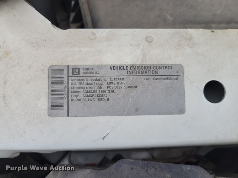 image for item IV9728 2012 Chevrolet Impala Police Cruiser