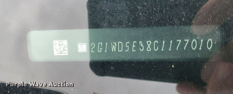 image for item IV9728 2012 Chevrolet Impala Police Cruiser