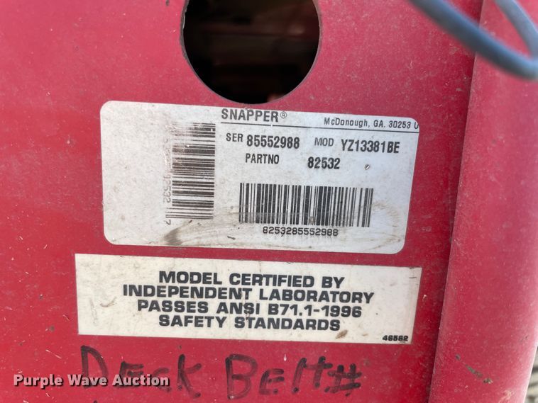 image for item IX9626 Snapper Z-Rider  ZTR lawn mower