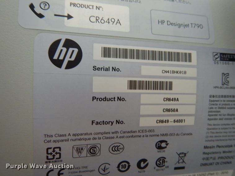 image for item KI9495 HP DesignJet T790  printer