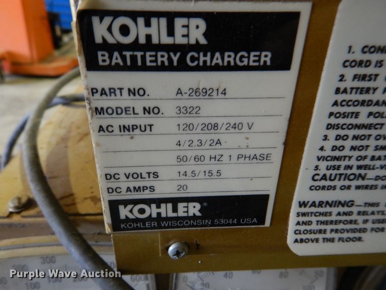 image for item DE7493 Kohler 20R68  generator