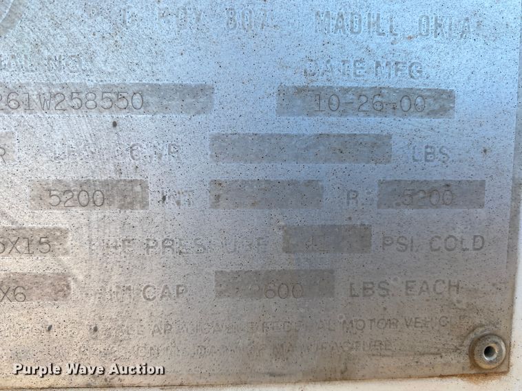 image for item DL1287 2001 W-W 10400-R  enclosed cargo trailer