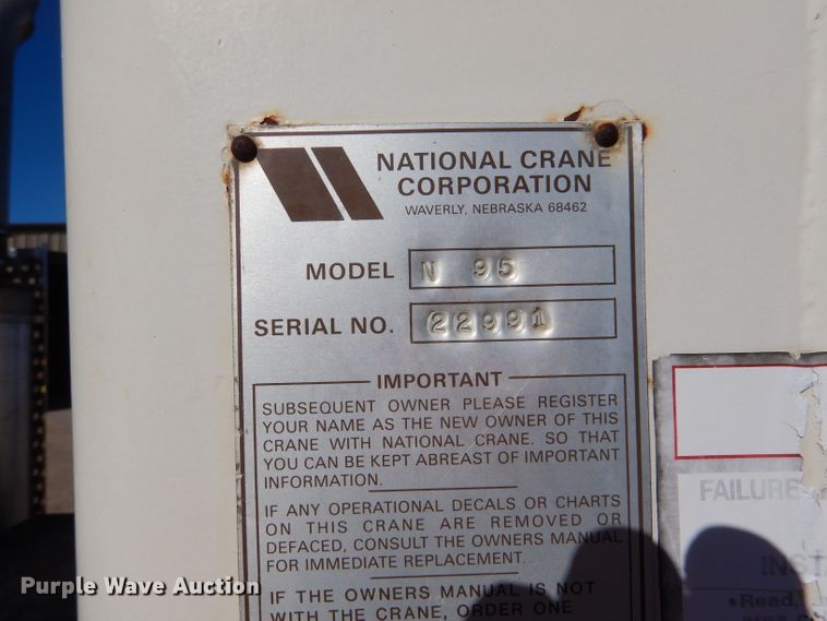 image for item DL3528 1994 Kenworth T800  crane truck