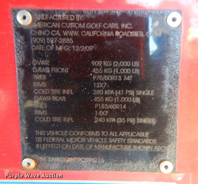 image for item IG9512 American Custom Golf Cars H3  golf cart