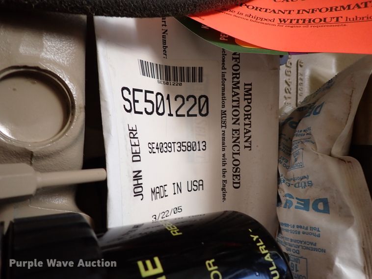 image for item IS9260 John Deere 4039T  engine