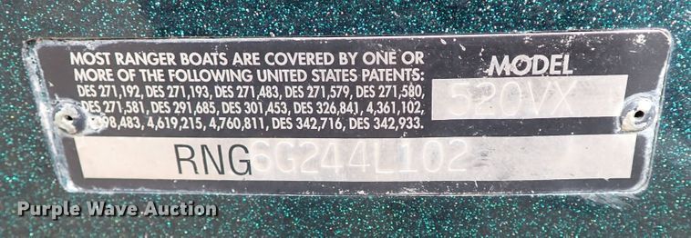 image for item IS9271 2002 Ranger 520VX  boat