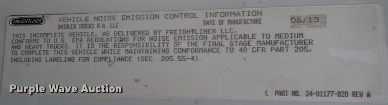 image for item IS9308 2014 Freightliner M2 106  box truck