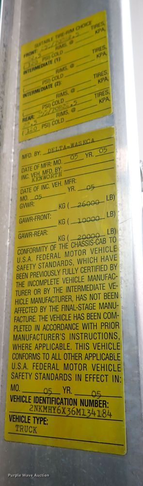 image for item IS9316 2005 Kenworth T300  box truck