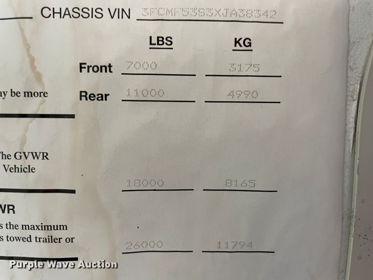 image for item IX9719 1999 Ford Hurricane  RV