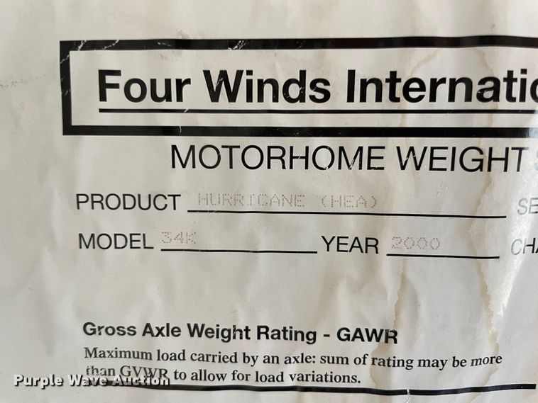 image for item IX9719 1999 Ford Hurricane  RV