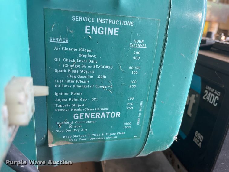 image for item IX9729 Onan 4.0RV  generator