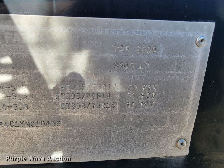 image for item JE9235 2000 Mckee  portable toilet trailer